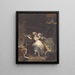 La Rose Mal Défendue - Member of the Bonnemain family after Philibert-Louis Debucourt — framed artwork on a wall