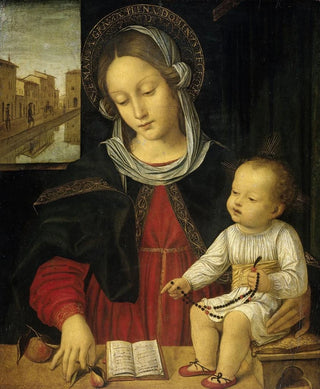 Virgin and Child Painting - Borgognone — artwork view