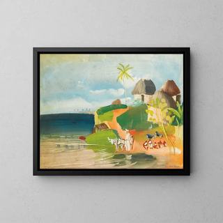 South American landscape - Boris Grigoriev — framed artwork on a wall
