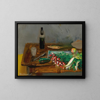 Nature morte avec des radis - Boris Grigoriev — framed artwork on a wall