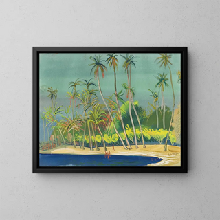 La Baie Bleue du Brésil - Boris Grigoriev — framed artwork on a wall