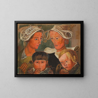 Two Mothers - Boris Grigoriev — framed artwork on a wall