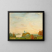 Above the river in autumn - Boris Kustodiev — framed artwork on a wall