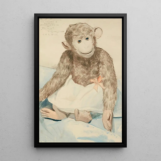 Reproduction of the painting The Toy Monkey - Boris Kustodiev