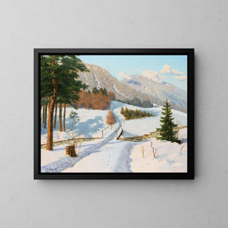 Winter at Dauphin - Boris Vasilievich Bessonov — framed artwork on a wall