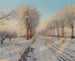 Winter Sunset Painting - Boris Vasilievich Bessonov — artwork view