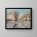 Winter Sunset Painting - Boris Vasilievich Bessonov — framed artwork on a wall