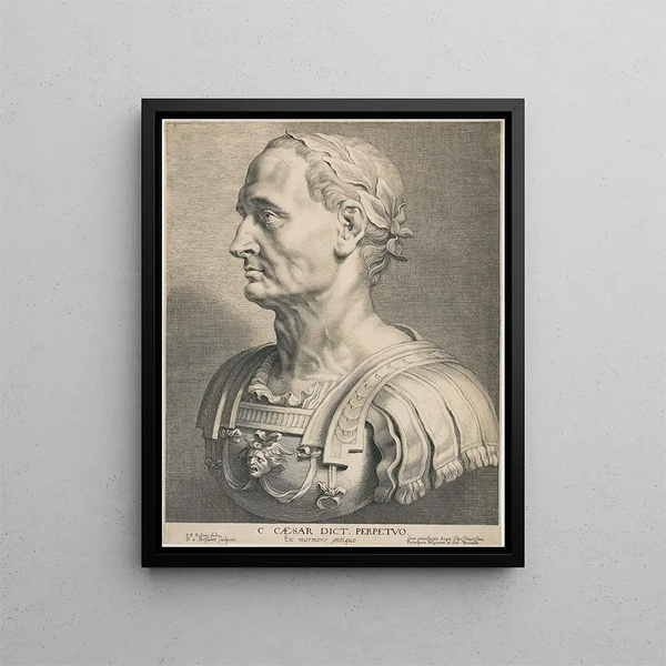 Jules César dictateur perpétuel - Boetius Adamsz Bolswert — framed artwork on a wall