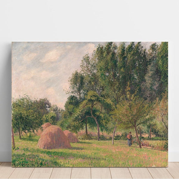 Reproduction of the painting Hay Bales, Morning, Éragny - Camille Pissarro