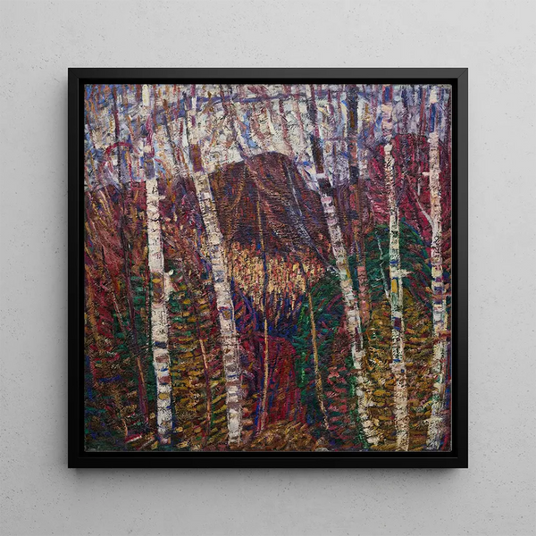 White Birches Painting - Marsden Hartley — framed artwork on a wall