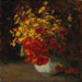 Bouquet of Wildflowers, Poppies and Daisies in a Vase - Olga Wisinger-Florian — displayed in an interior