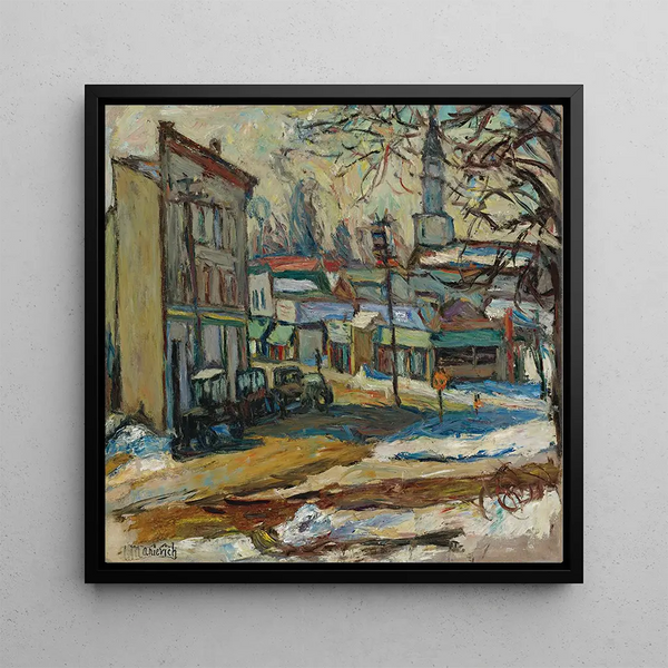 Bridgeport - Abraham Manievich — framed artwork on a wall