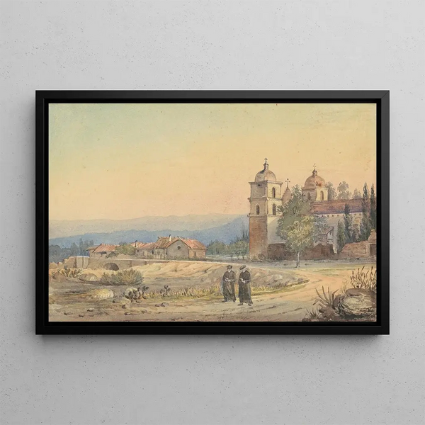 the Church of Santa Barbara - British School of the 19th Century — framed artwork on a wall