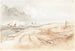 Scene of shoreline with boats by rough sea - 19th century British School — artwork view