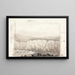 Sketch of boats near a cliff - 19th-century British School — framed artwork on a wall
