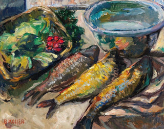 Nature morte avec trois poissons - Broncia Koller-Pinell — artwork view