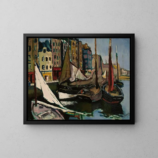 Port - Bronisław Abramovitsch — framed artwork on a wall
