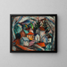 A sloping village - Bror Julius Olsson Nordfeldt — framed artwork on a wall