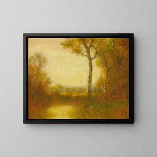 Autumn in the Brandywine Valley, Pennsylvania - Bruce Crane — framed artwork on a wall