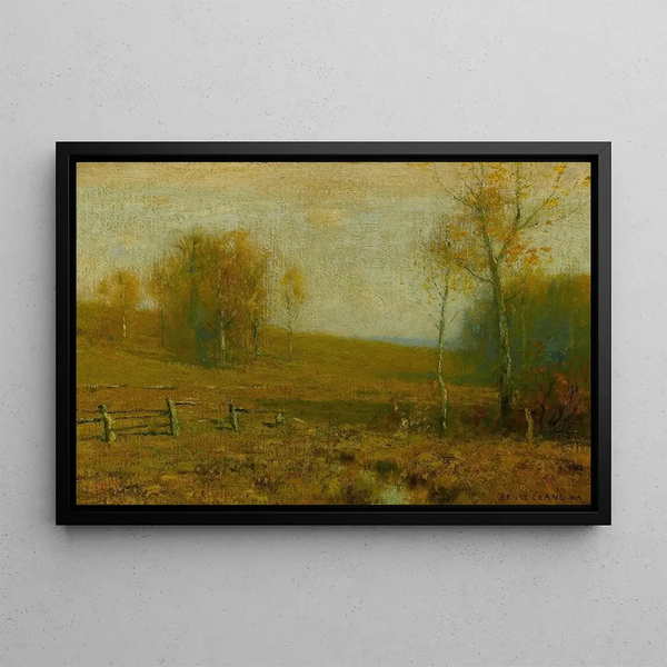 Autumn End - Bruce Crane — framed artwork on a wall