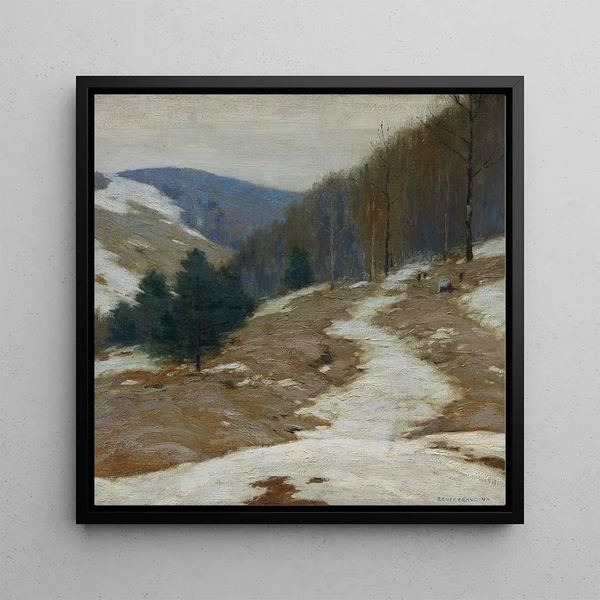 Winter Persistant - Bruce Crane — framed artwork on a wall