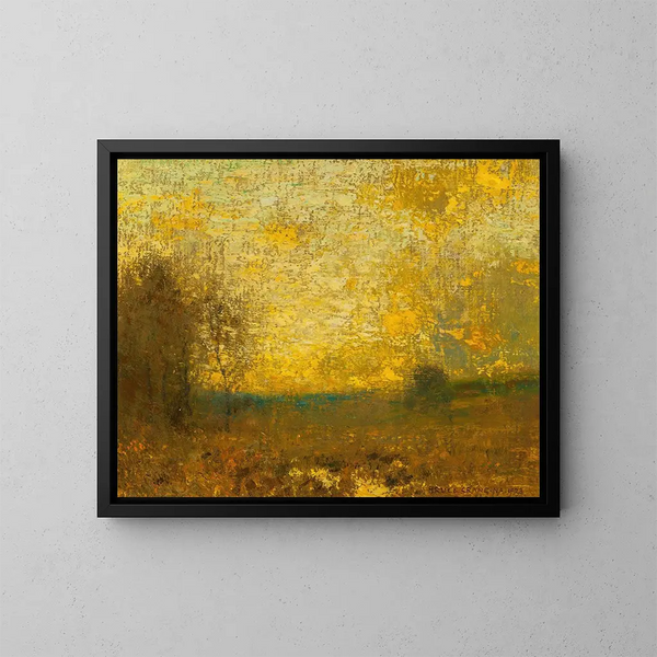 L'Ouest doré - Bruce Crane — framed artwork on a wall