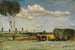 Small landscape painting with hay cart - Bruno Gimpel — artwork view