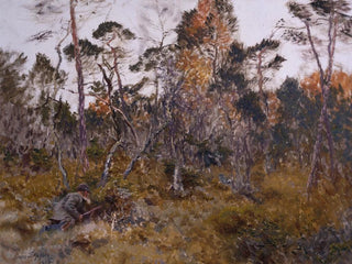 Hunting moose - Bruno Liljefors — artwork view