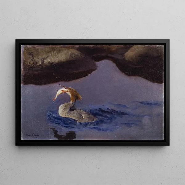 Harle Femelle - Bruno Liljefors — framed artwork on a wall