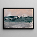 Sketch for flying eider ducks - Bruno Liljefors — framed artwork on a wall