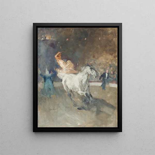 Cavalier de cirque sur la piste - Brynolf Wennerberg — framed artwork on a wall
