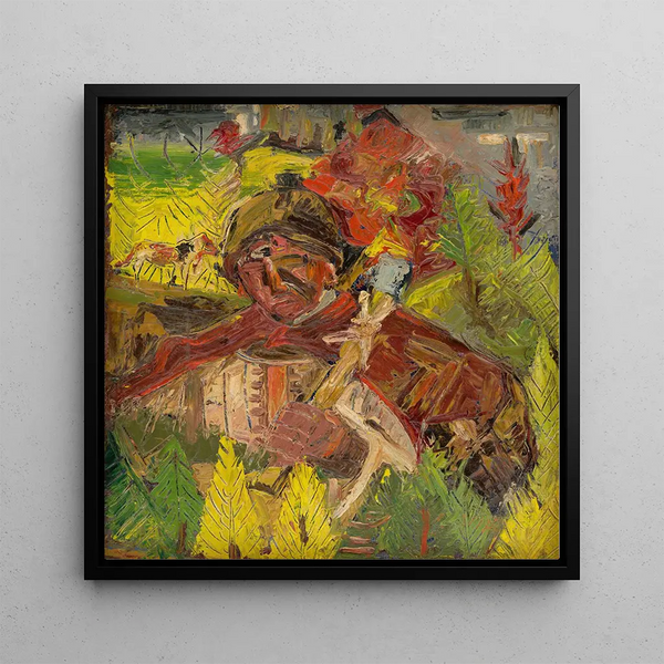 Lumberjack - Arnold Peter Weisz-Kubnan — framed artwork on a wall