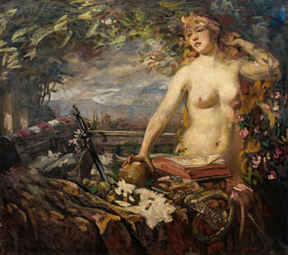 Acte féminin avec nature morte - Burkhard Mangold — artwork view
