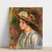 Reproduction of the painting Bust of a Woman, Straw Hat Garnished - Pierre-Auguste Renoir