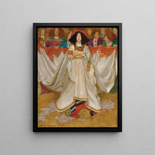 The Queen of Hearts - Byam Shaw — framed artwork on a wall