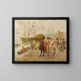 The Departure - Carlos Alonso Pérez — framed artwork on a wall