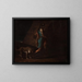 Ossian painting depicting his dead brother Gillan followed by Fingal Bran's dog - C.F. Hyer — framed artwork on a wall