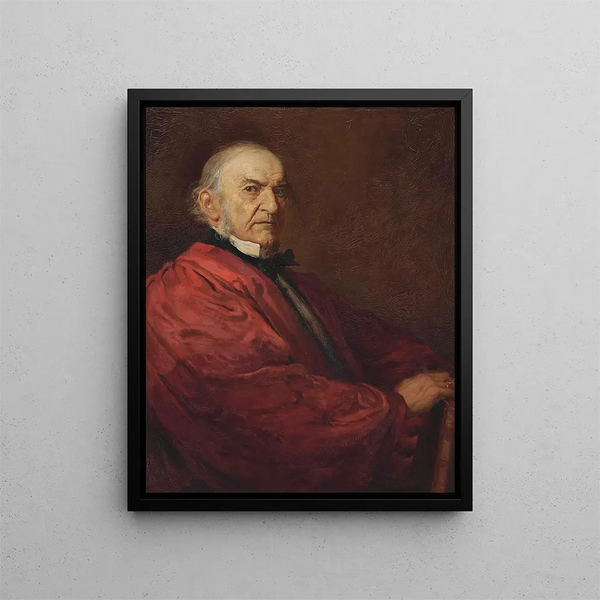 Portrait painting of William Ewart Gladstone - Charles H. Thompson — framed artwork on a wall