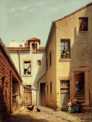 Interior Cour Painting at Ménilmontant - C Bussilliet — artwork view