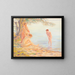 Three Nudes Bathing - C Peter Bergmann — framed artwork on a wall