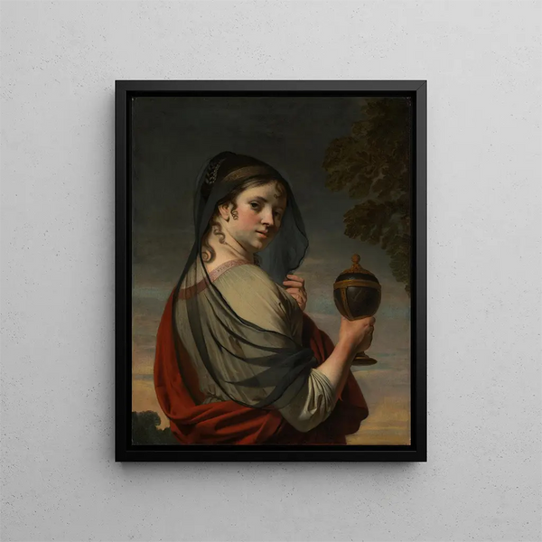 Artemisia Painting - Caesar van Everdingen — framed artwork on a wall