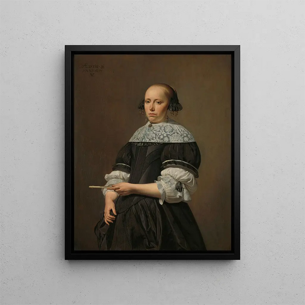 Elisabeth van Kessel 1640-1717 Wife of Willem Jacobsz Baert - Caesar van Everdingen — framed artwork on a wall