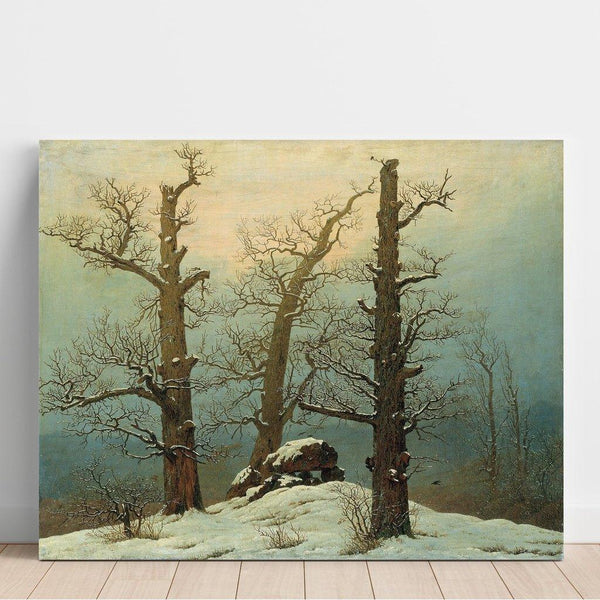 Reproduction of the painting Snow-covered Cairn Painting - Caspar David Friedrich