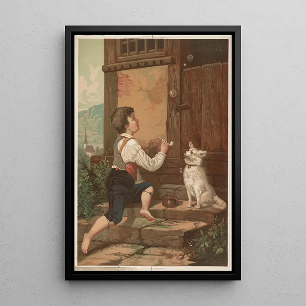 Happy Childhood Hours - Caldwell Co — framed artwork on a wall