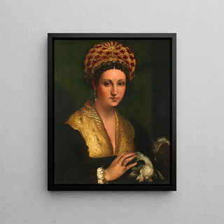 Portrait of a Lady - Callisto Piazza — framed artwork on a wall