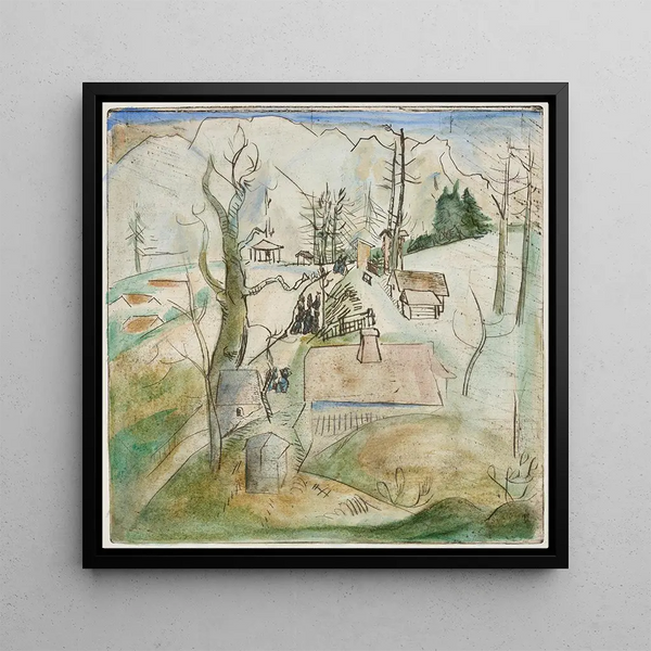 Calvarienberg Mittenwald - Rudolf Grossmann — framed artwork on a wall