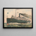 The City of Buffalo, side-wheel steamboat - Calvert Litho Co — framed artwork on a wall