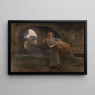 portant les gerbes - Camille Félix Bellanger — framed artwork on a wall
