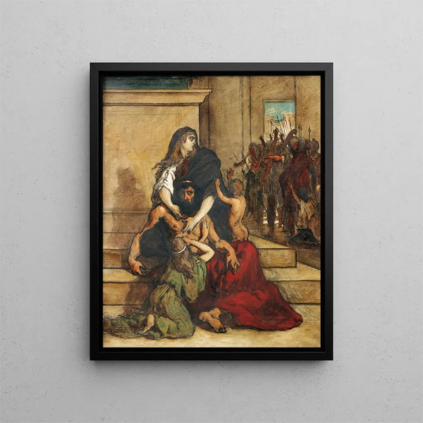 Scene of the Trojan War - Camille Félix Bellanger — framed artwork on a wall