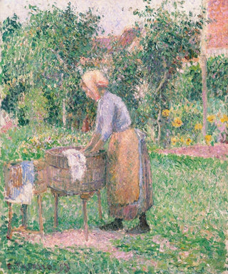 A laundress at Ragny - Camille Pissarro — artwork view